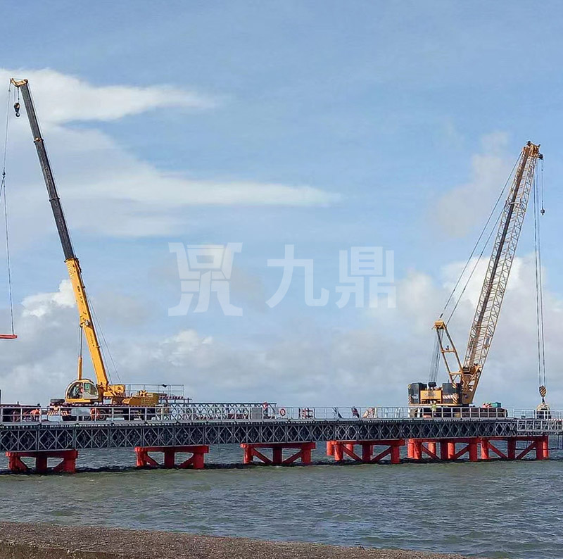 貝雷橋加固后產生緩沖余地